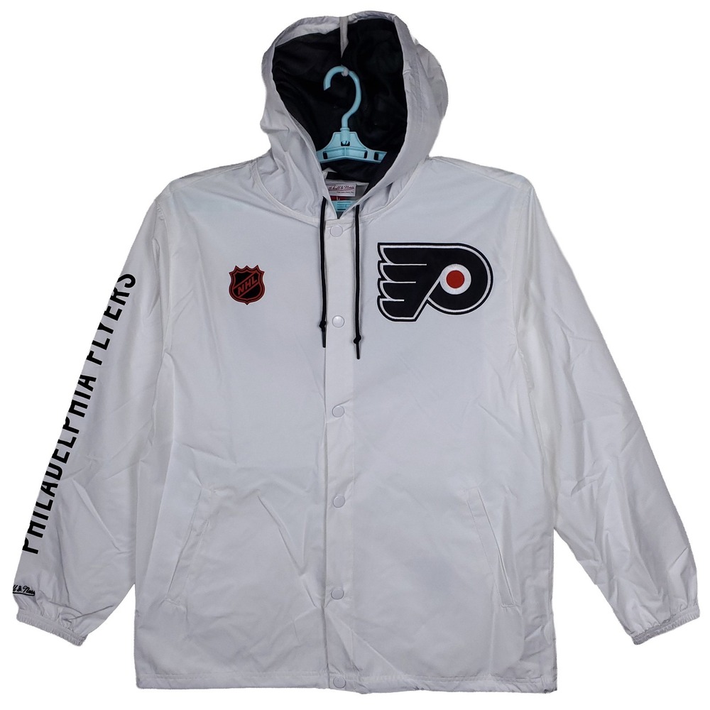 Philadelphia Flyers Mitchell & Ness Large Windbreaker Embroidery Logo‎ NWT